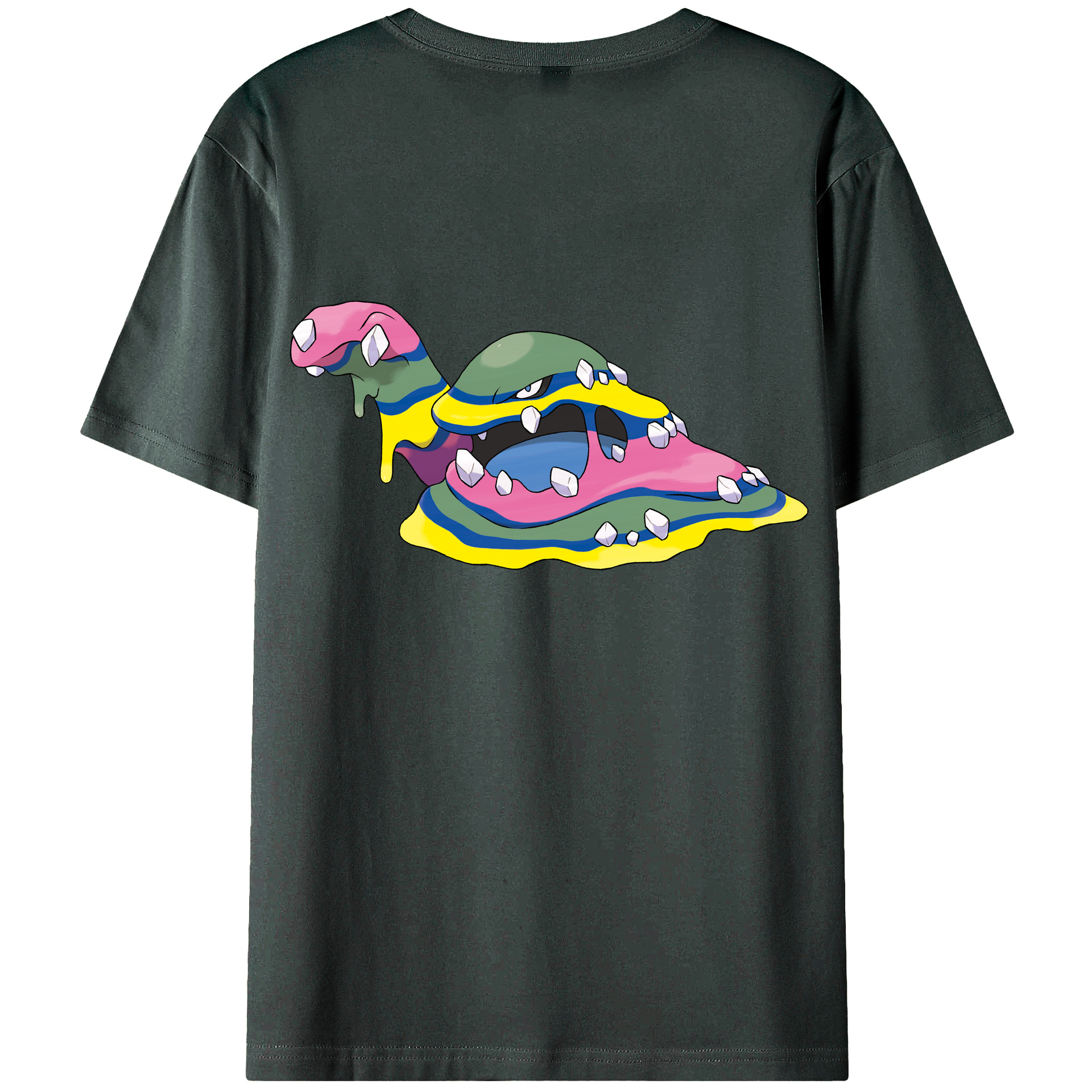 （画像用） ポケットモンスター Pokémon 綿100％ メンズ半袖Tシャツ（バックプリント） 通気性